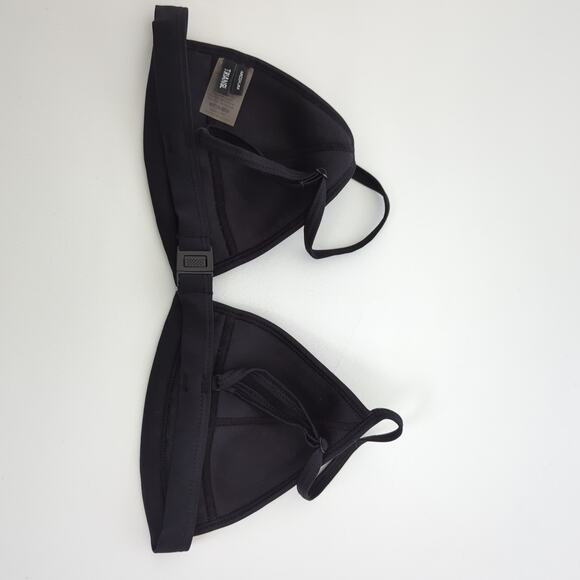 Triangl Women's Bikini Top Triangle Crochet Embroidery Neoprene Swimsuit Medium - Picture 4 of 5